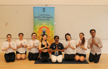 Yoga session at UNLCR on 3 June 2025 - celebrating the 11th International Day of Yoga